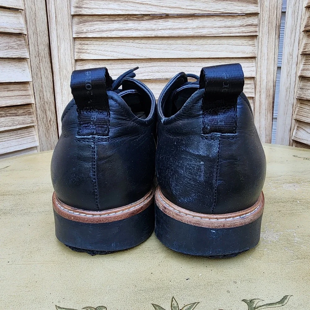 Rag & Bone Liam EU 44 US 11 Black Leather Oxford Cap Toe Derby Shoes Made Italy